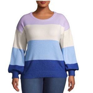 PLUS SIZE BALLOON SLEEVE SWEATER